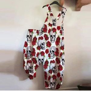 Skull Rose Overall Jumper NWOT